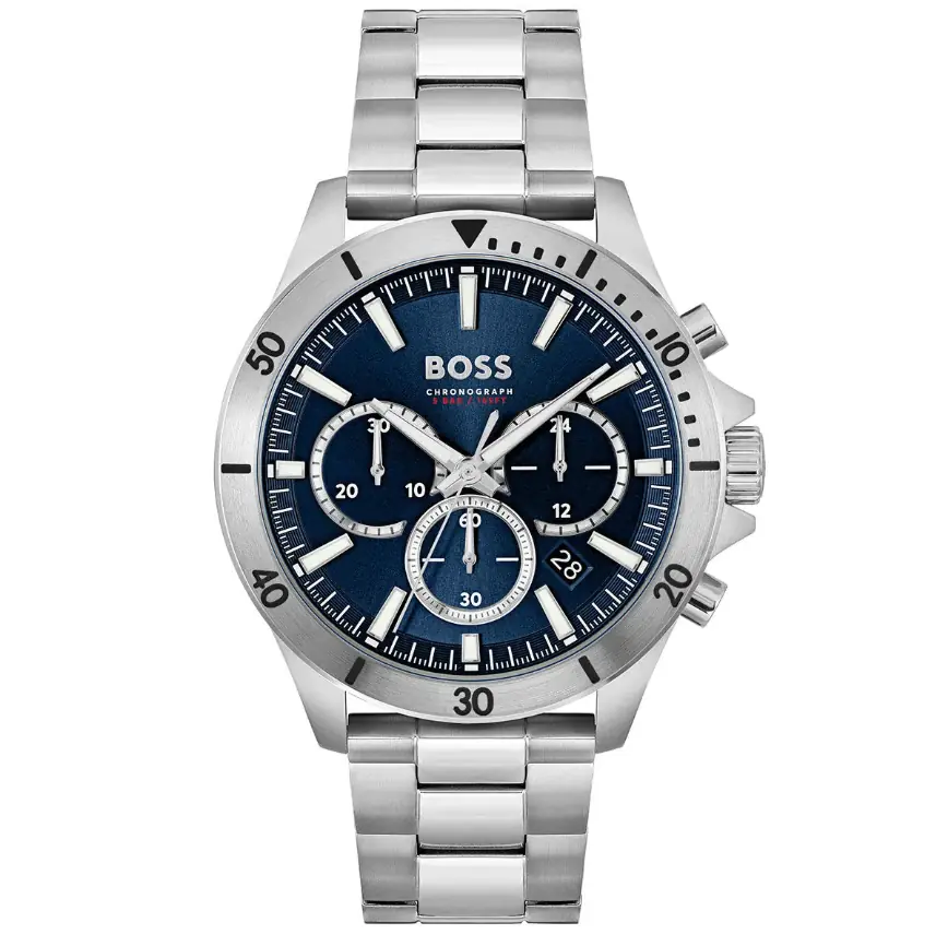 パワーストーン Silver Stainless Steel Men's Watch HB1514069