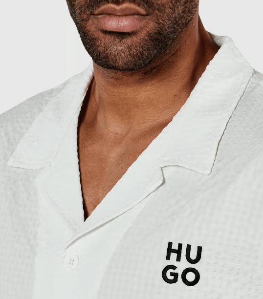 Hugo Red Chaffle Beach Shirt 1027120201