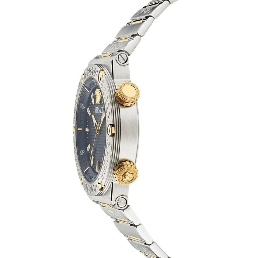 Gold Tone Metallic Grey Unisex Watch VRSCVE8G00424
