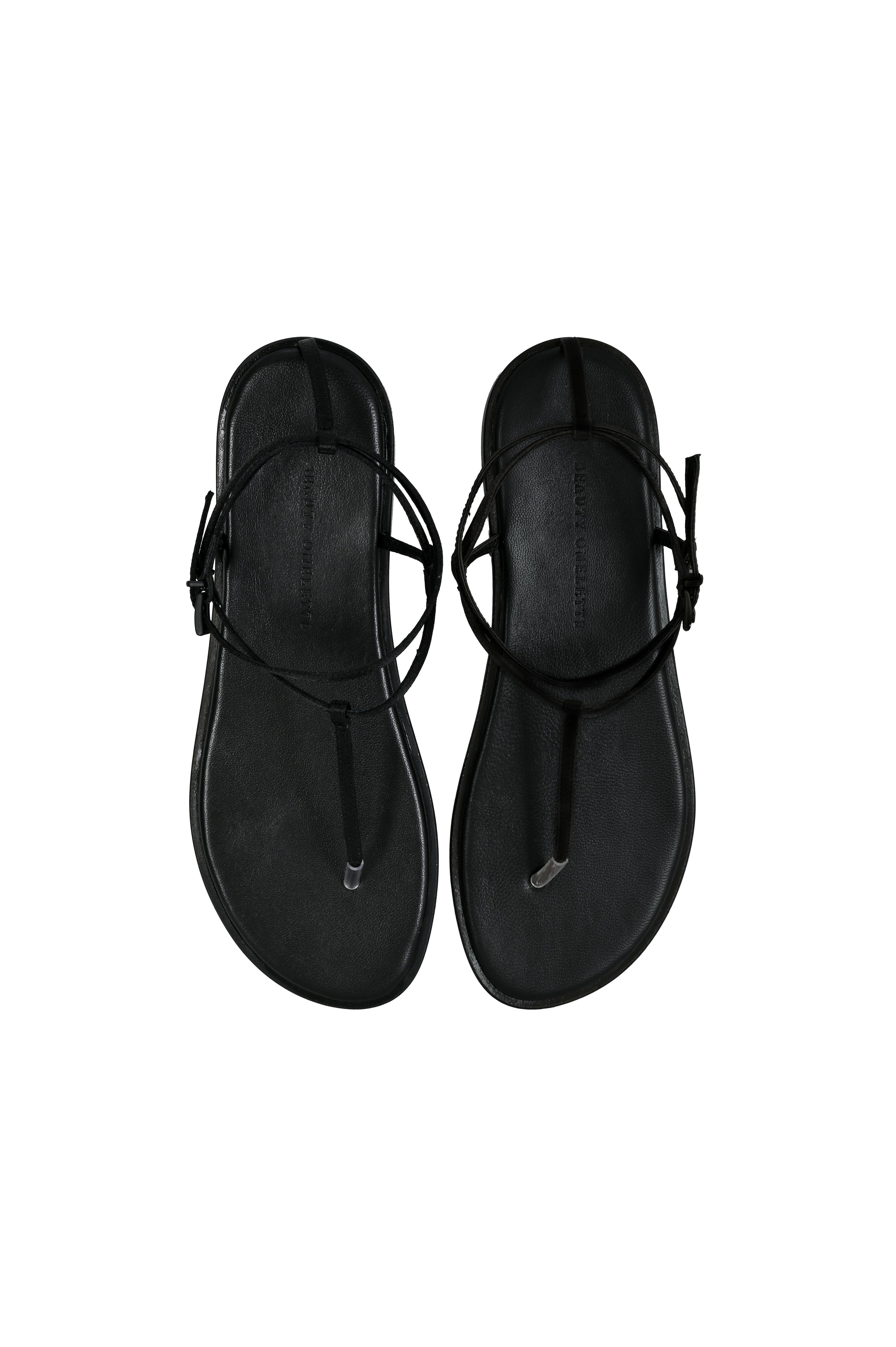 Black Satin Sandals