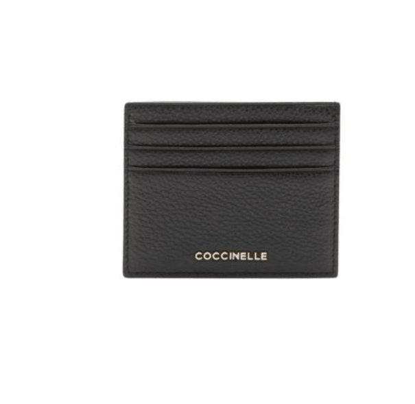 Metallic Soft Black Leather Cardholder 12 95 01 001