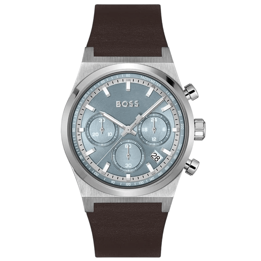 Candor Chronograph Brown Leather Men's Watch HB1514219