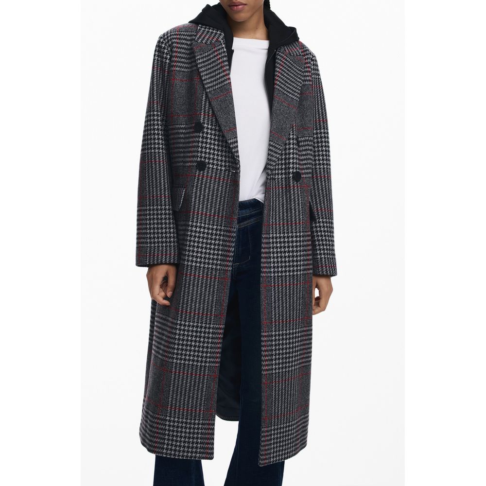 Capucha Check Coat