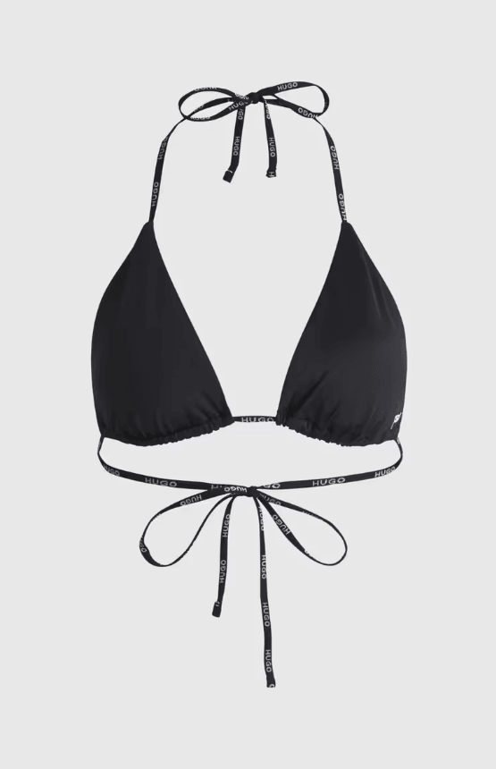 Hugo Red Pure Bikini Top Triangle Black 1024196102