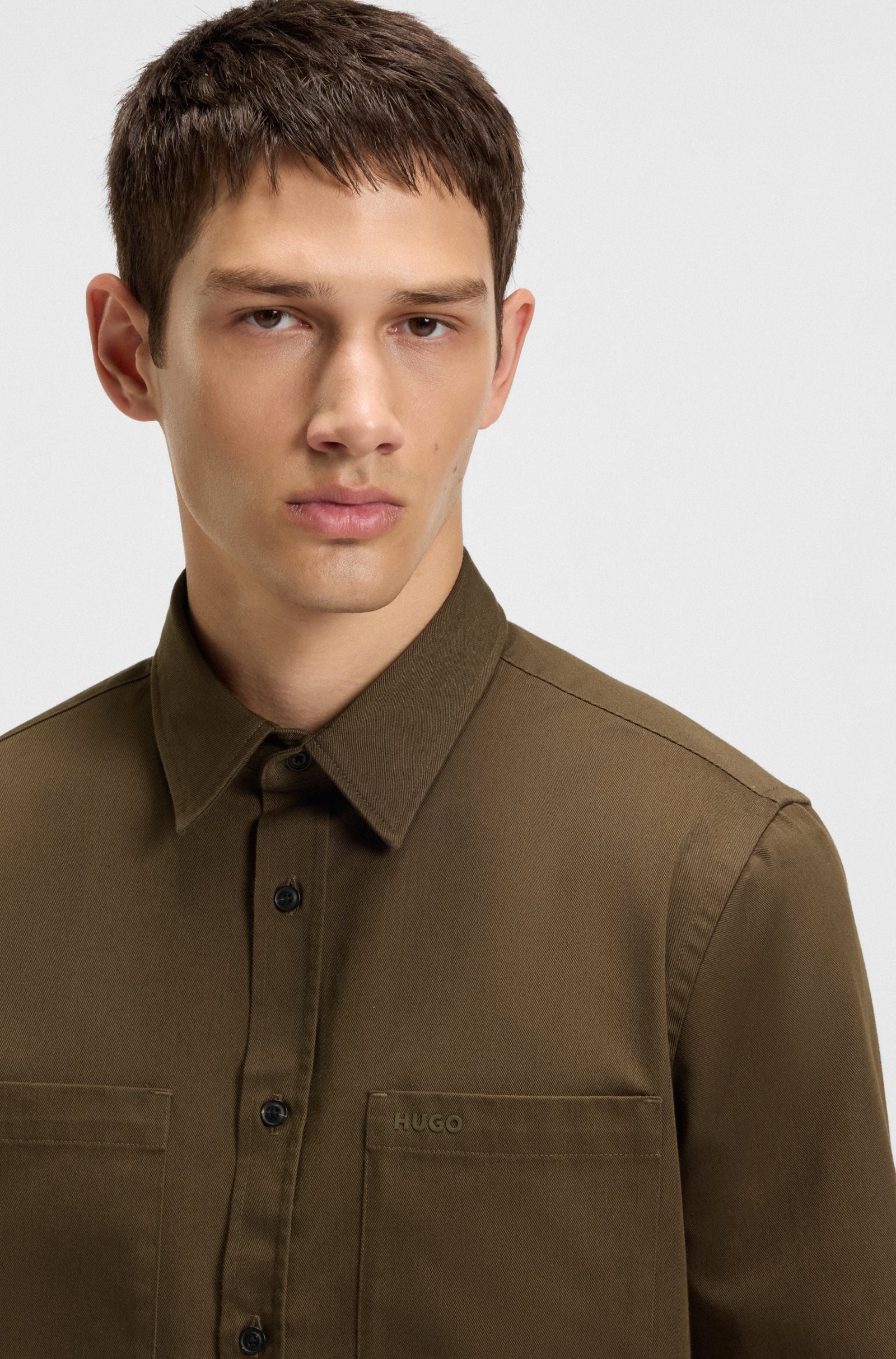 Hugo Red Open Green Egrin Shirt 50541392