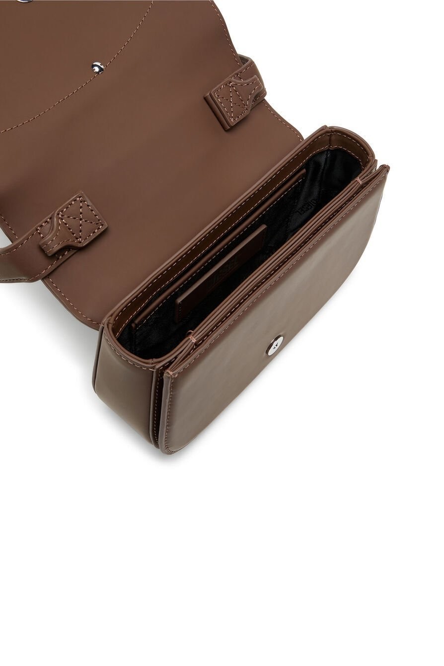 1DR-Iconic Shoulder Bag in Brown Matte Leather