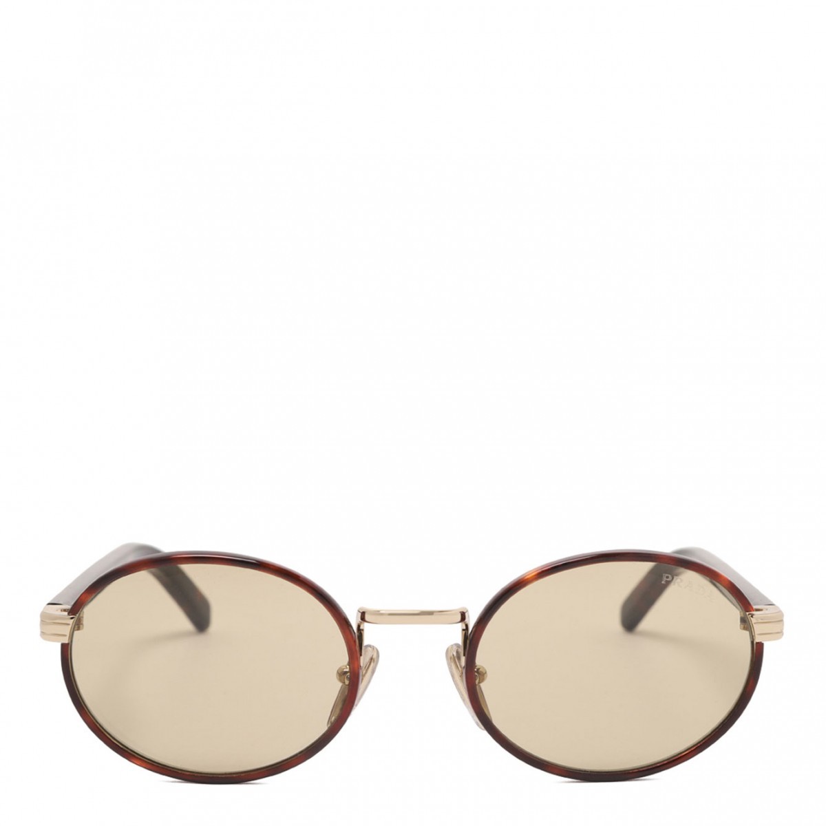 Brown and Yellow Oval Sunglasses 0PR B56S21E10R52