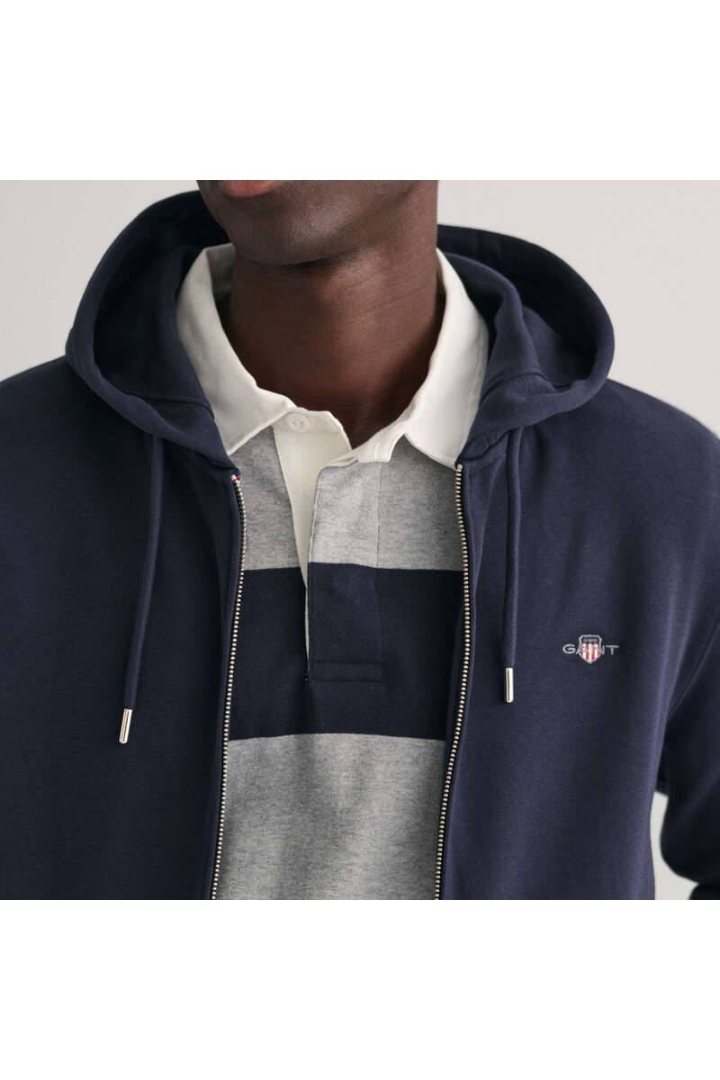 Zipped Navy Hoodie