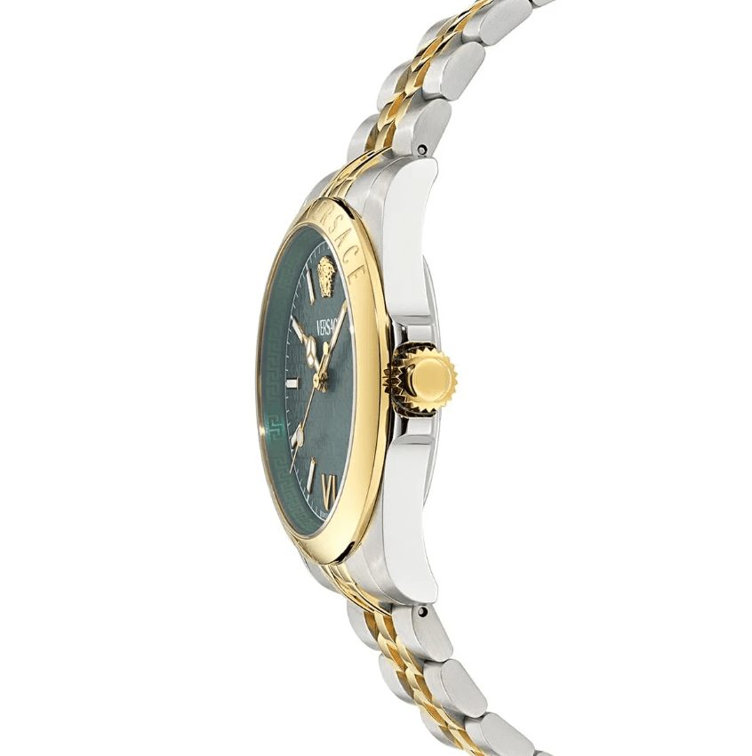Gold Tone Metallic Grey Unisex Watch VRSCVE9H00924