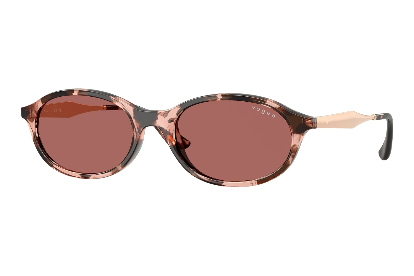 Injected Rose Havana / Dark Violet Sunglasses 0VO5625S