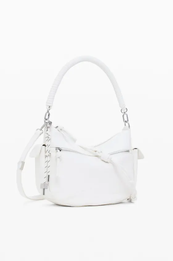 Desigual Women's Half Astana Shoulder Bag - Leather-Look, Ecru/White, 30 X 20.5 X 8 Cm - View #11