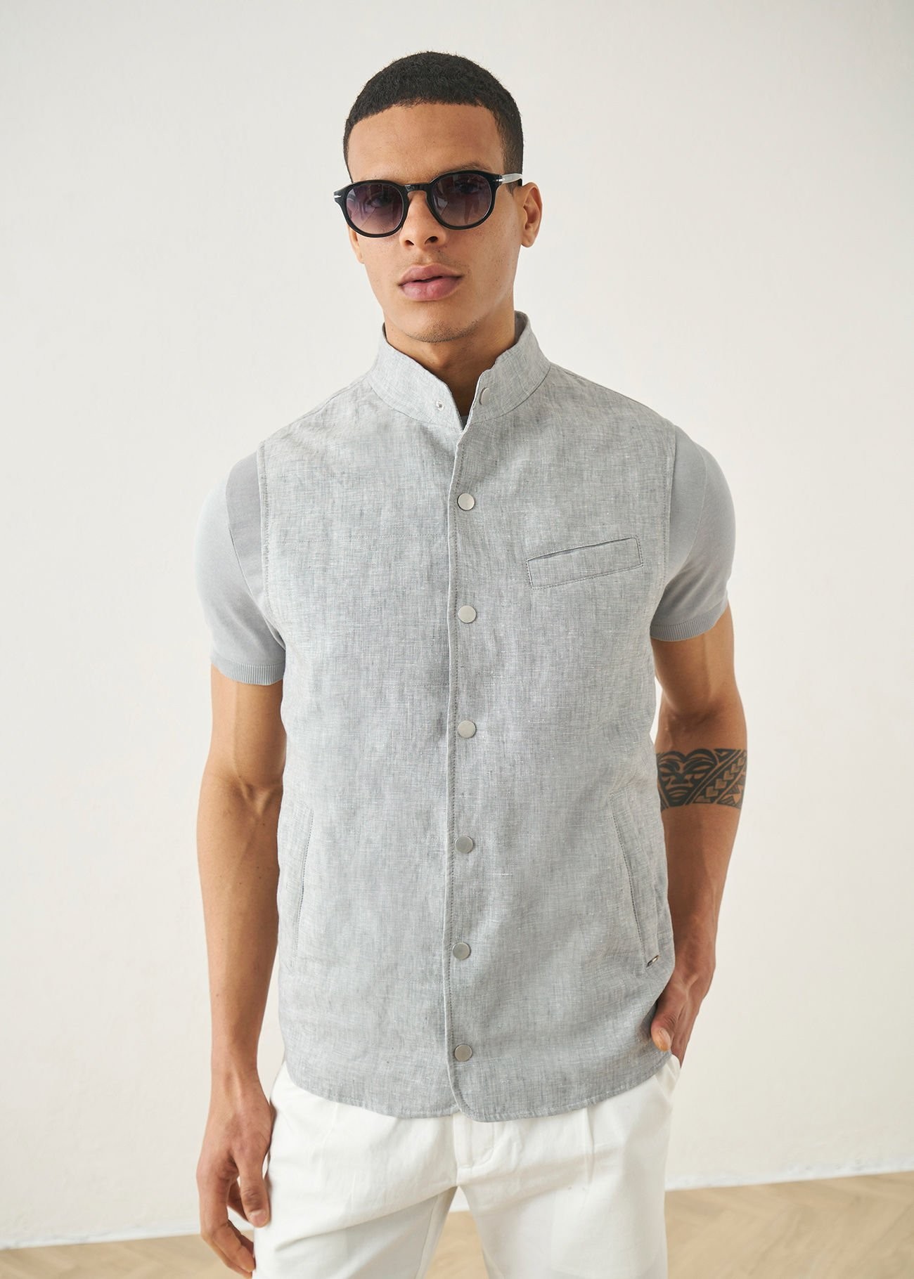 Sonny Button Waist Grey