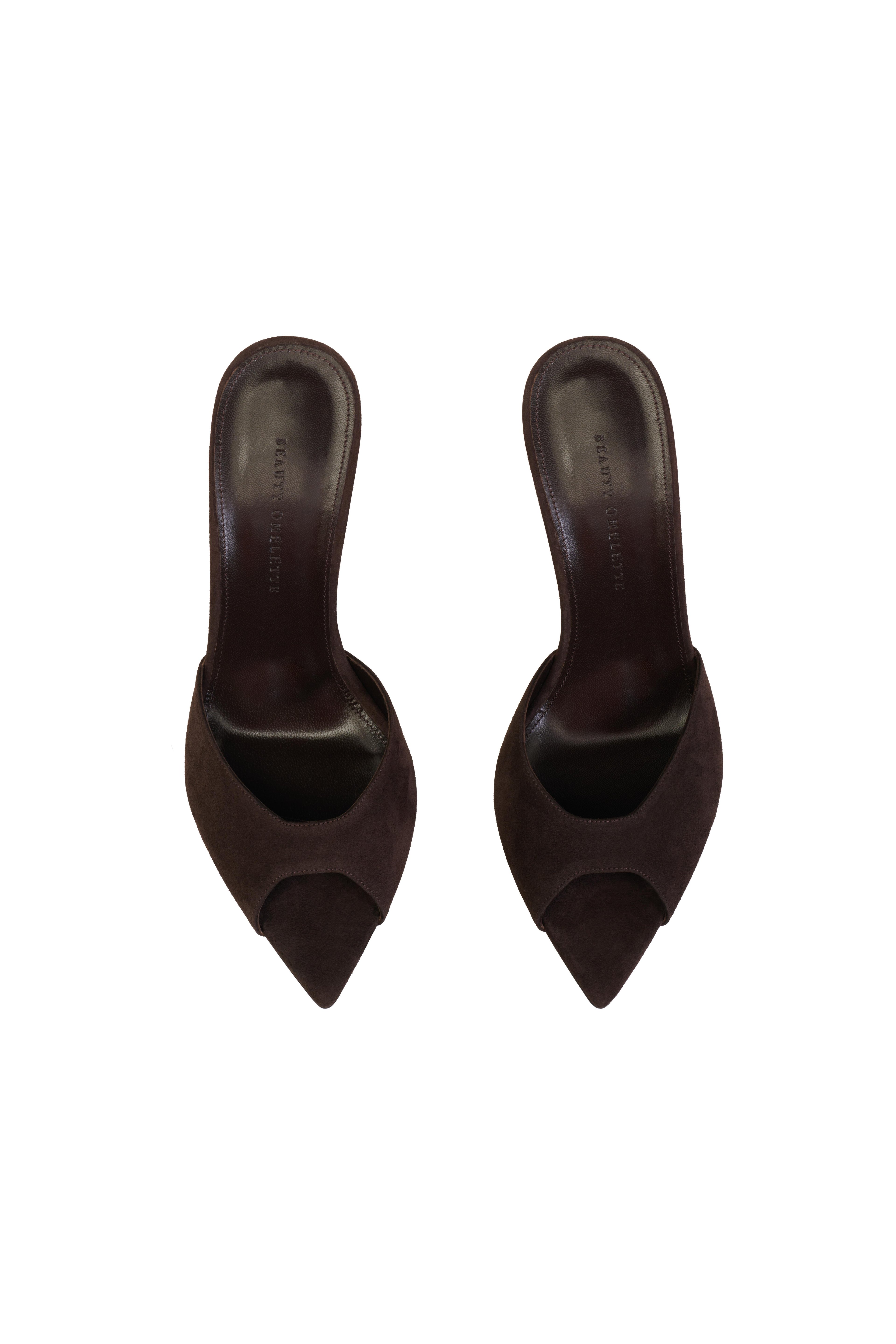Suede Slipper Heels