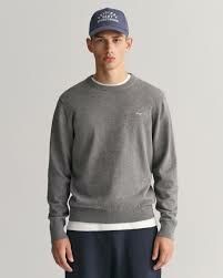 GANT CLASSIC CREW NECK SWEATER GRY S