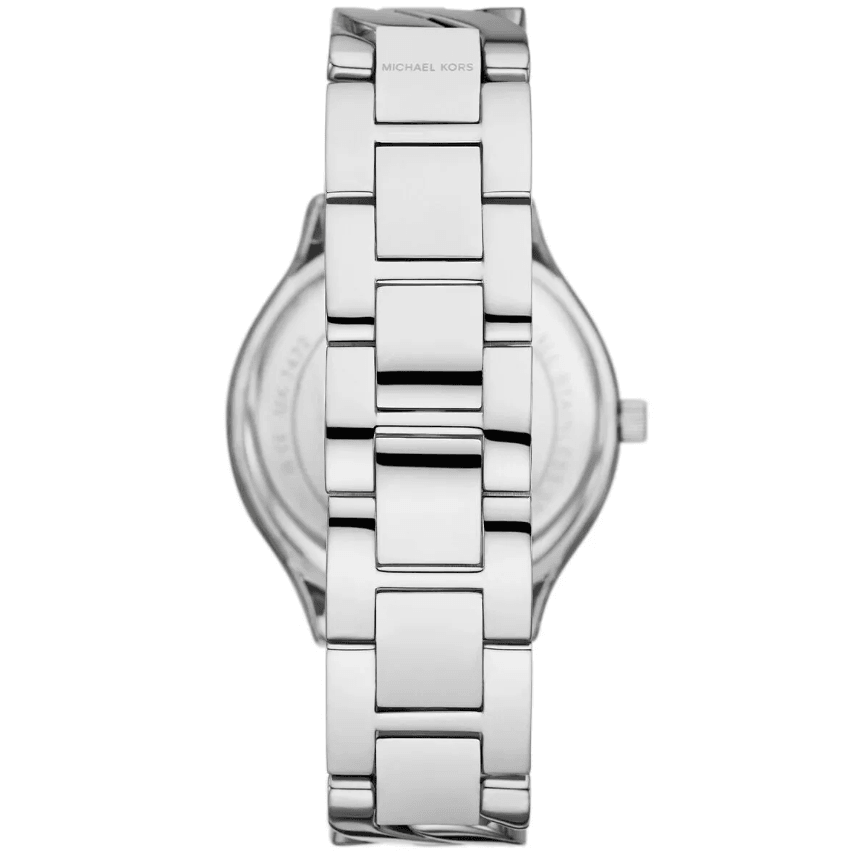 Slim Runway Silver-Tone Curb-Link Women's Watch MK7474