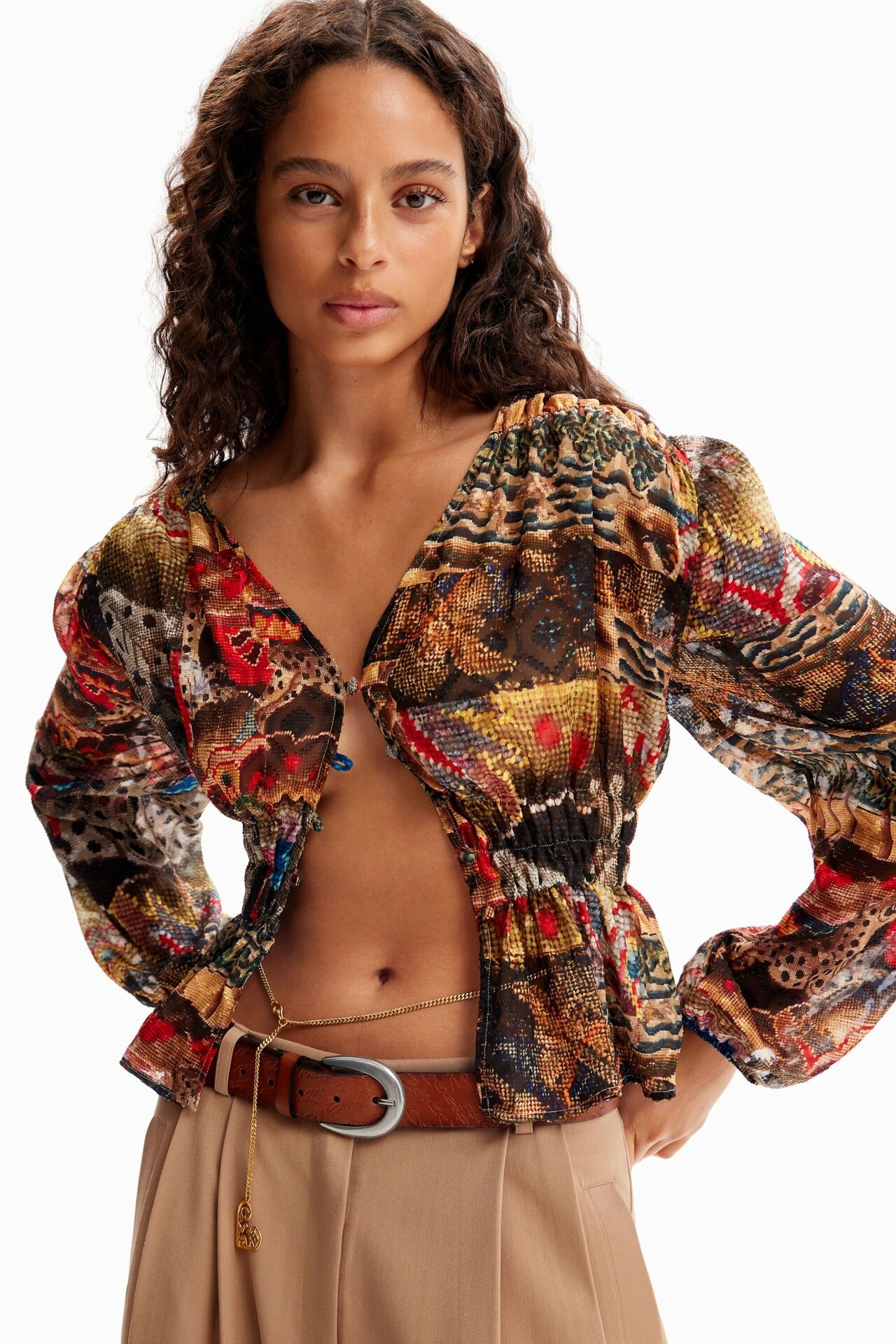 DESIGUAL BLUS TAPESTRY LA MARON ETNIC S