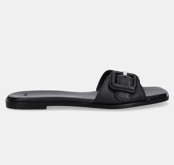 Boss Black Charlize Black Leather Slippers 1027177901