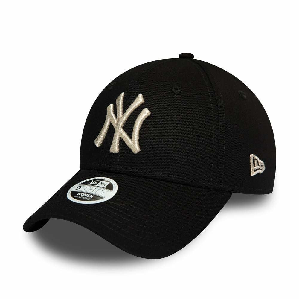 NEW ERA WMNS METALLIC LOGO 9FORTY NY BLK