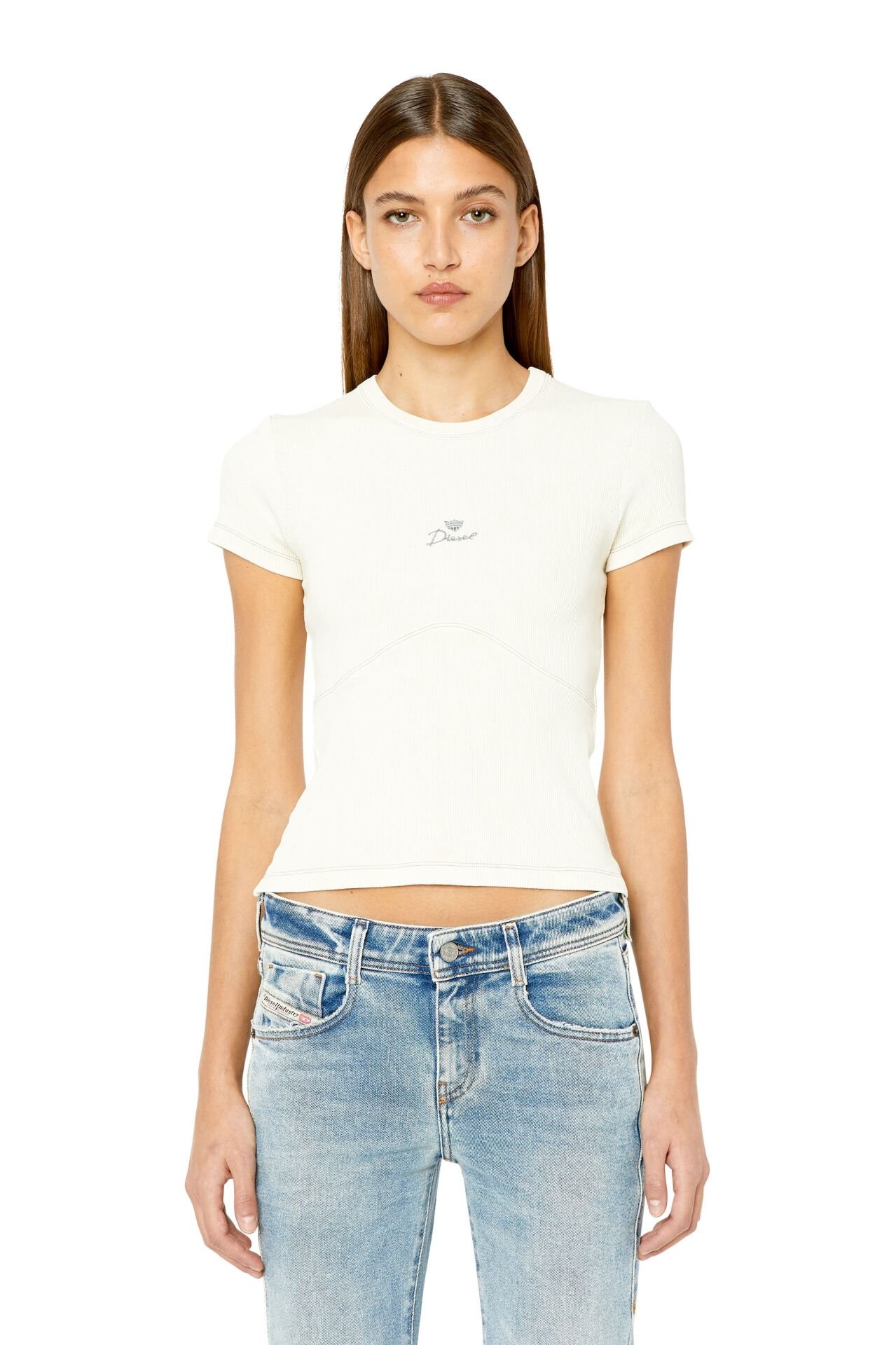 DIESEL T-SKINZIELLE MAGLIETTA WHITE S