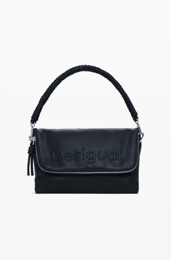 Half Valencia U Black Shoulder Bag