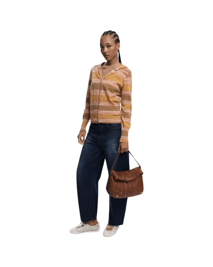 Embro Patch Loverty Camel Shoulder Bag 
