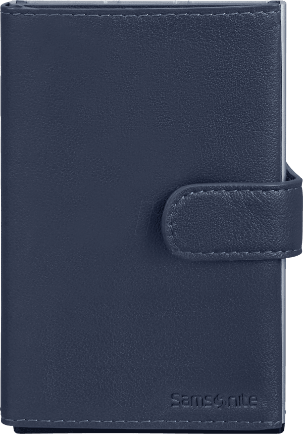 Navy Blue Slide-Up Wallet