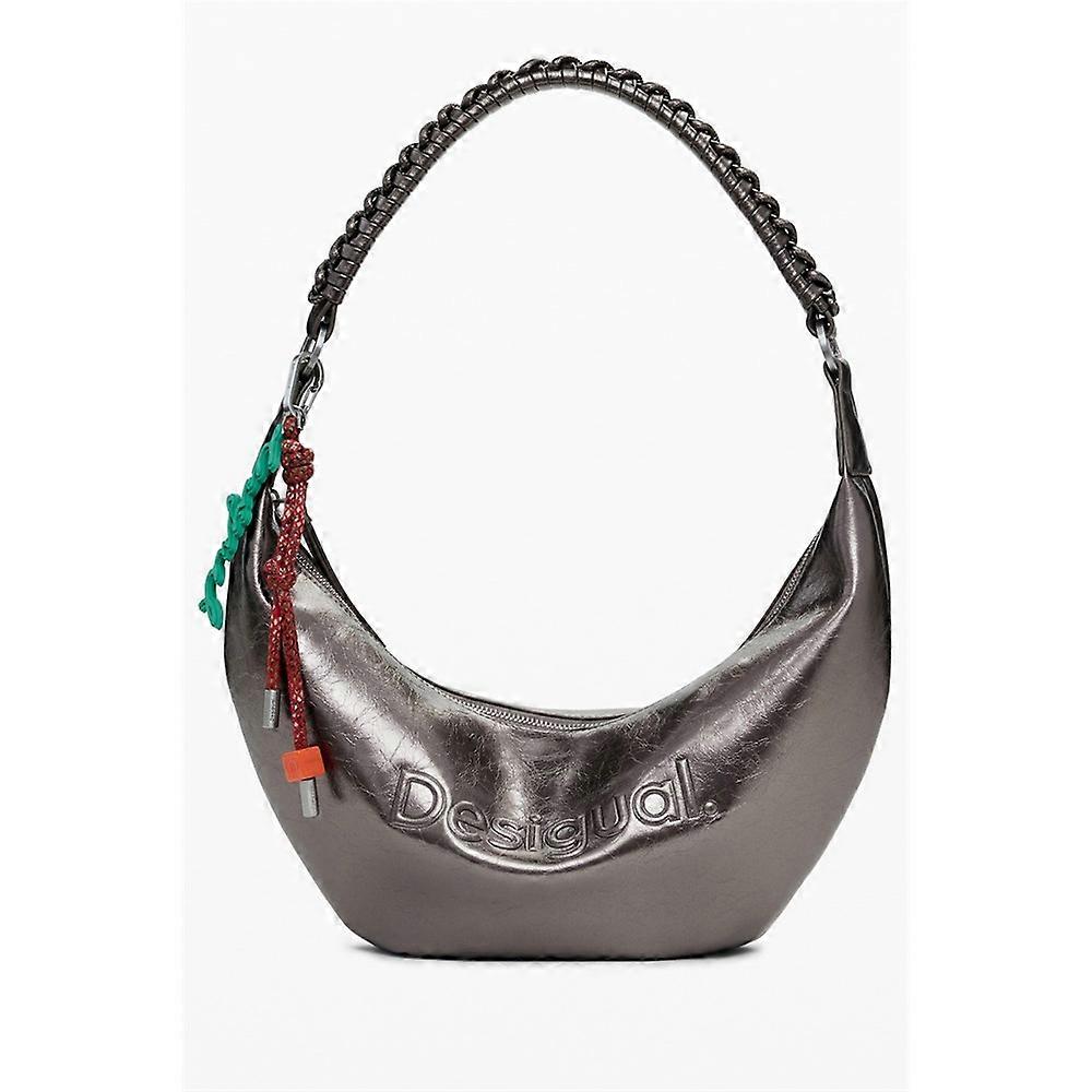 Half Logo Zante Dark Silver Shoulder Bag 
