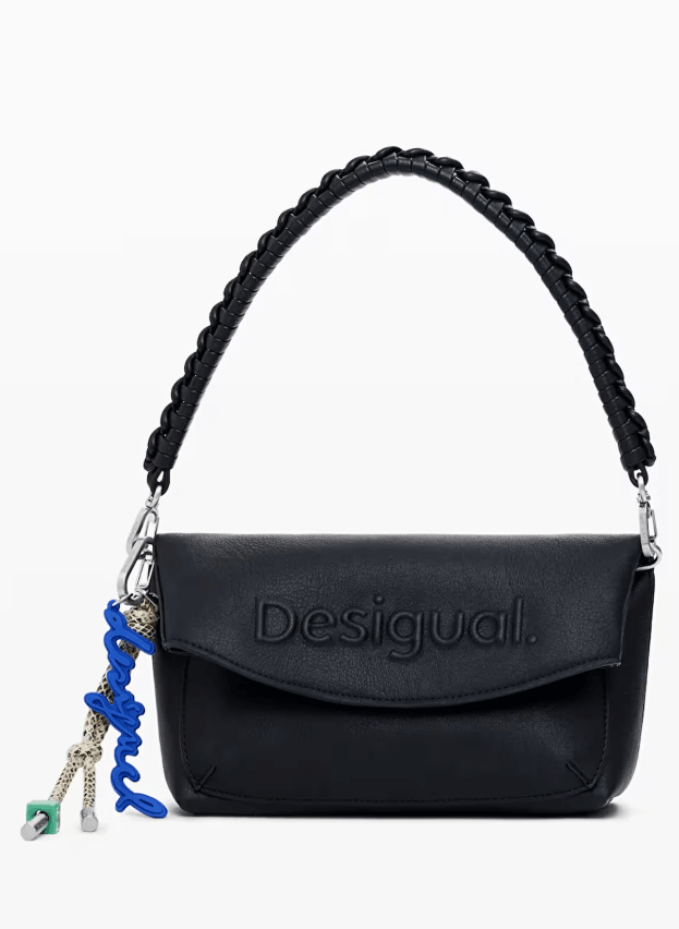 Half Logo Trokel Black Shoulder Bag