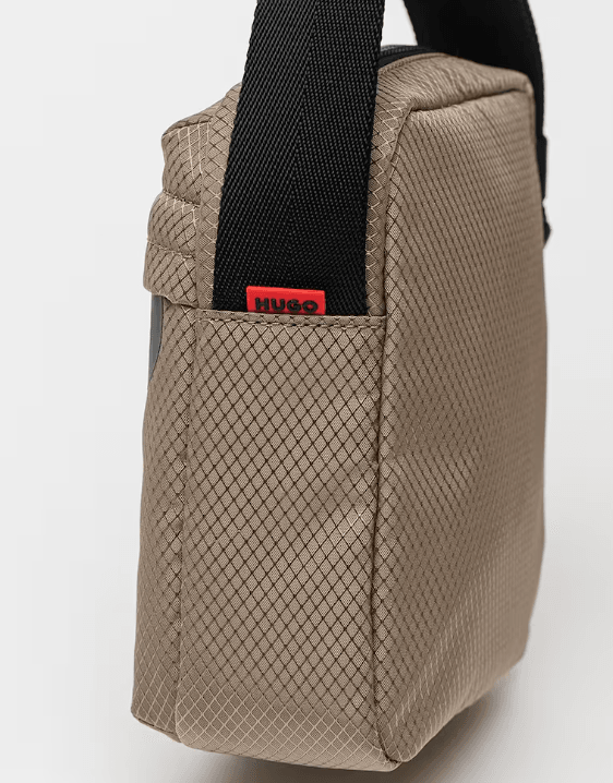 Hugo Red Half Logo Shaun Beıge Zipped Crossbody Bag 1026965901 