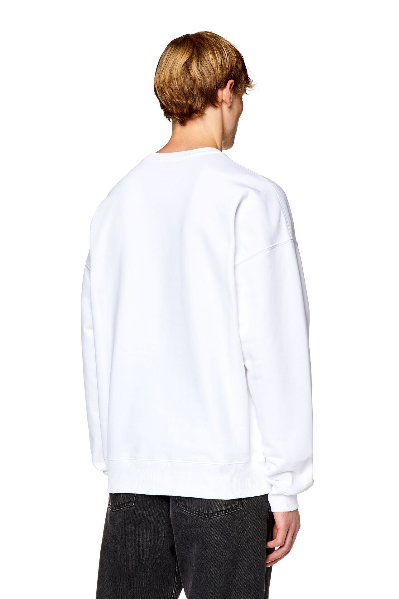 DIESEL S-ROB-DOVAL-PJ SWEAT-SHIRT WHT