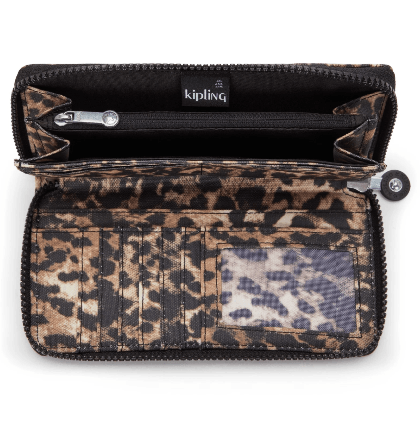 Money World Large Wallet with Card Slots - Wild Leopard LEOKPKI32856JP1