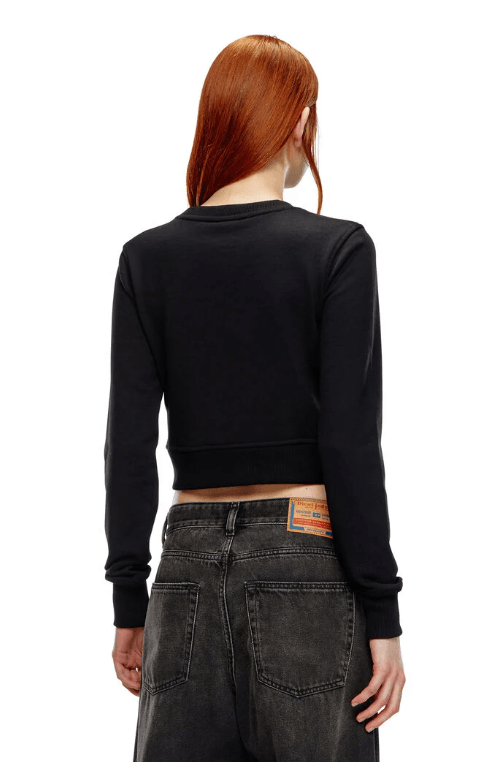 F-Slimmy-OD Cropped Sweatshirt Cut-Out Logo