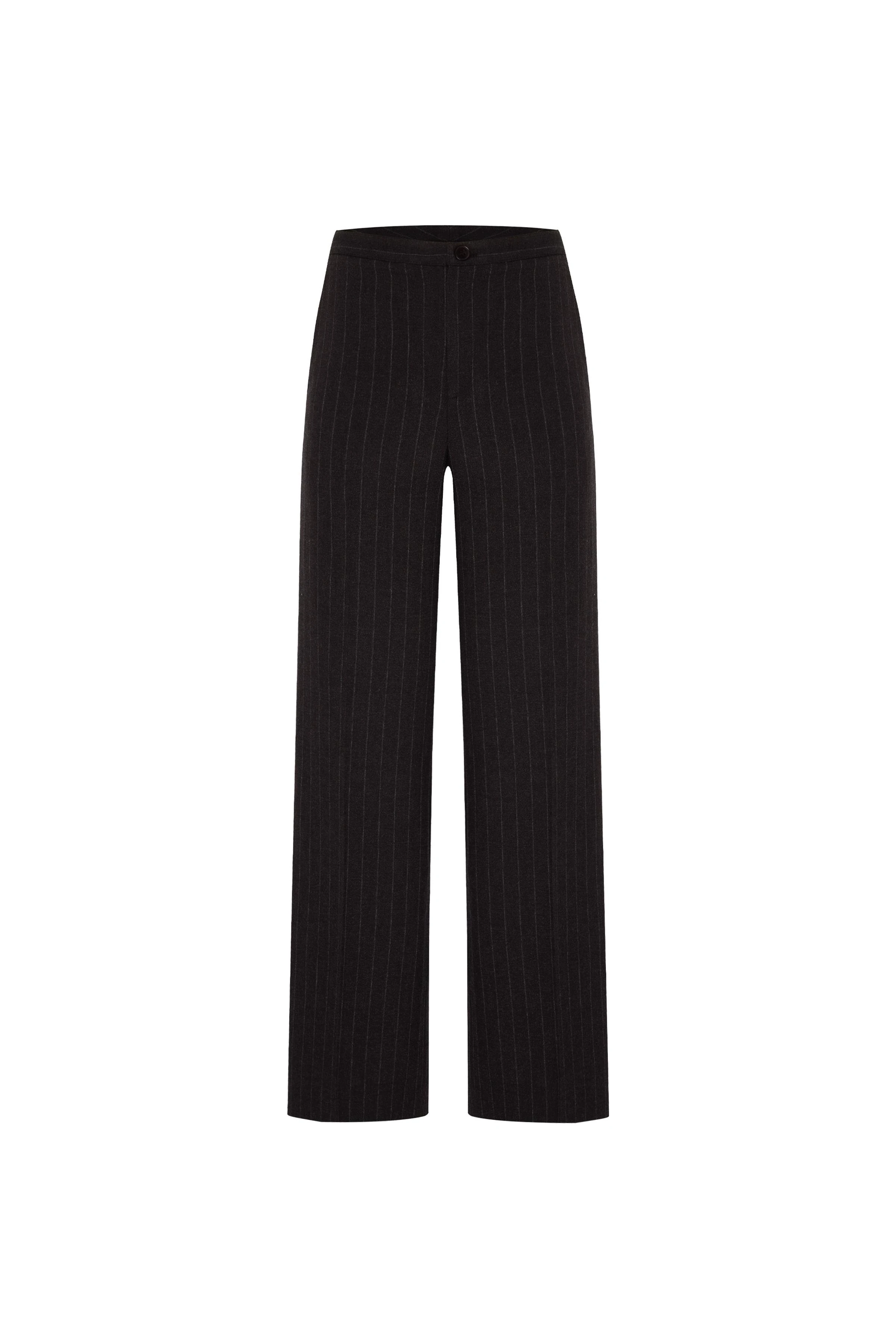 Pinstripe Straight-Cut Trousers