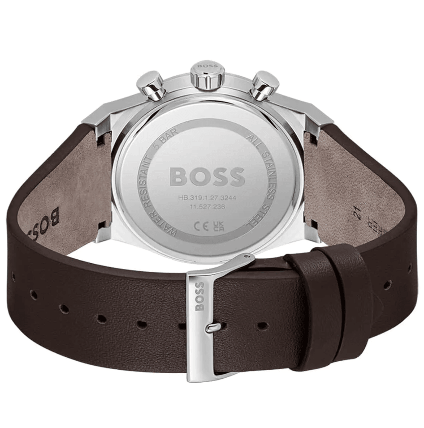 Candor Chronograph Brown Leather Men's Watch HB1514219