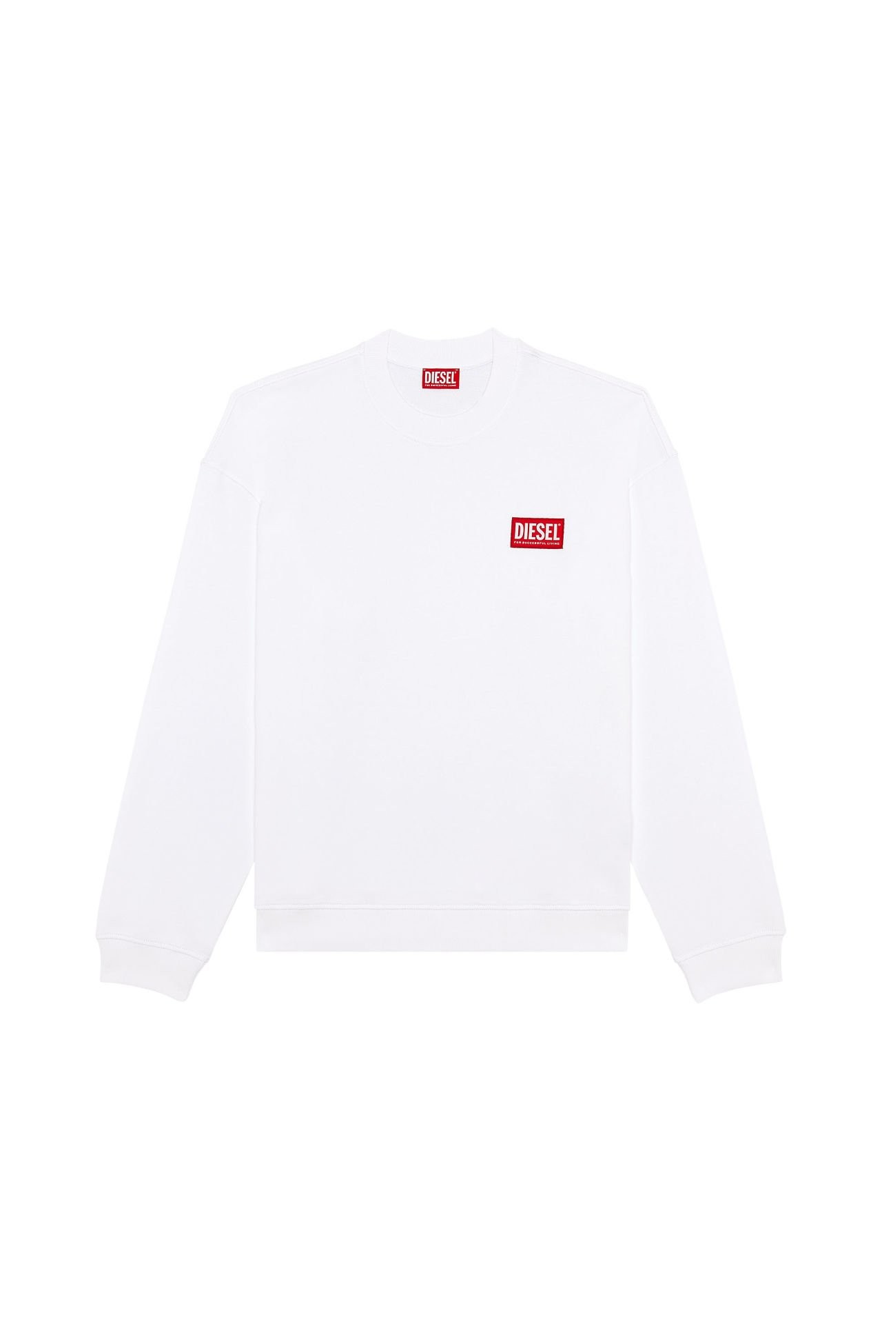 DIESEL S-NLABEL-L1 SWEATSHIRT WHT