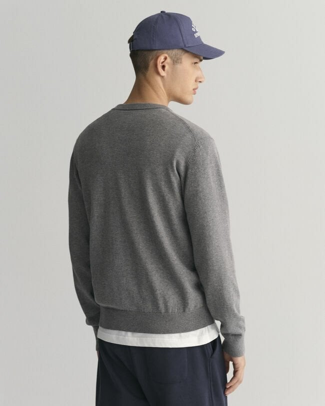 GANT CLASSIC CREW NECK SWEATER GRY S