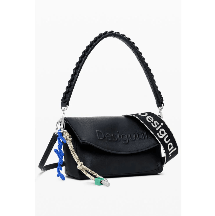 Half Logo Trokel Black Shoulder Bag