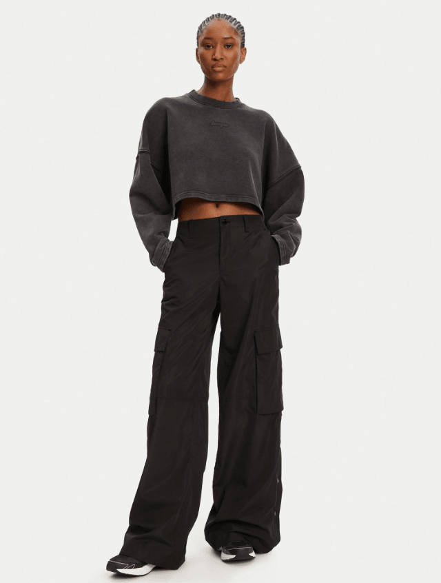 Hugo Blue Derissa Cotton Cropped Sweatshirt 10271273