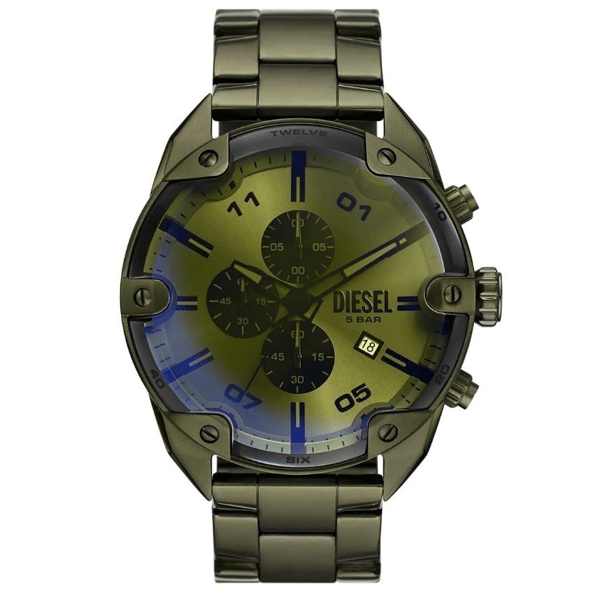 Spiked Green Stainless Steel Men's Watch DZ4670