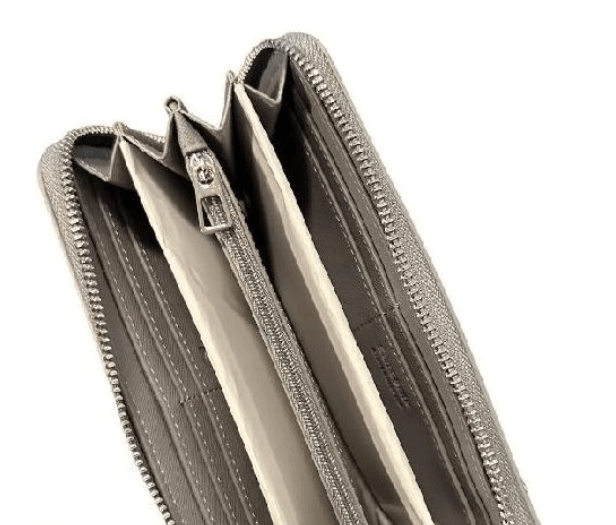 Zalia Zip Around Silver Grey Wallet KN6*08319