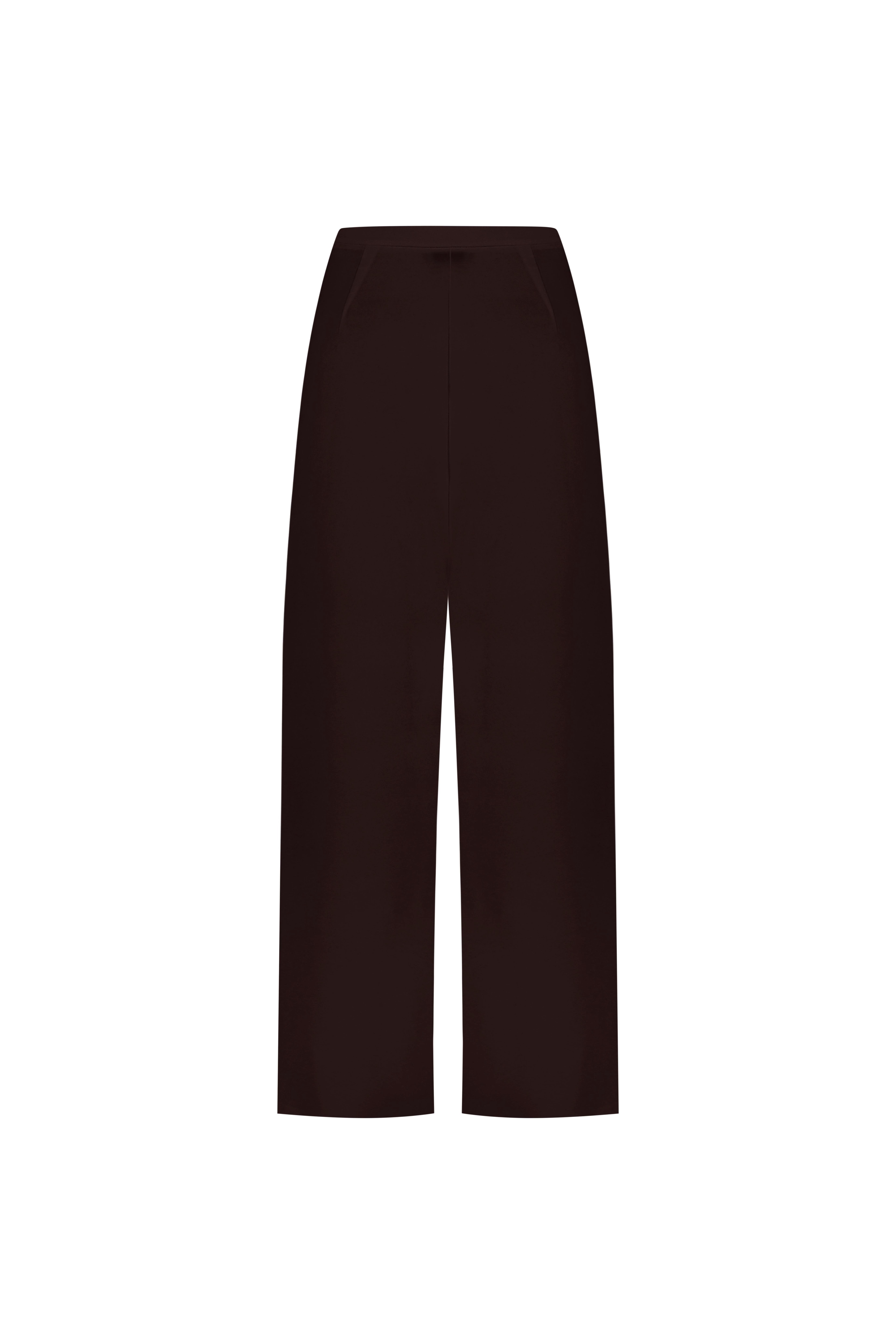 Double Plated Loose Cut Brown Pant  