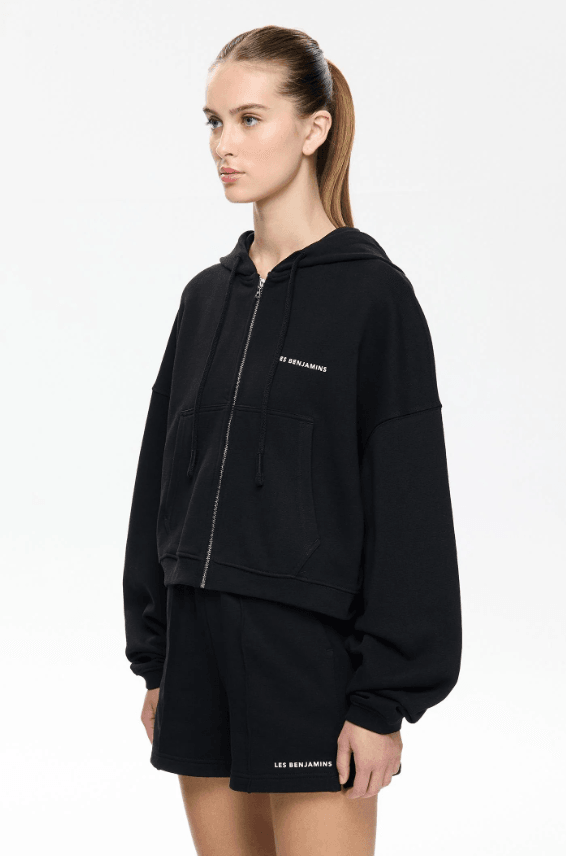 Black Zip Hoodie 307