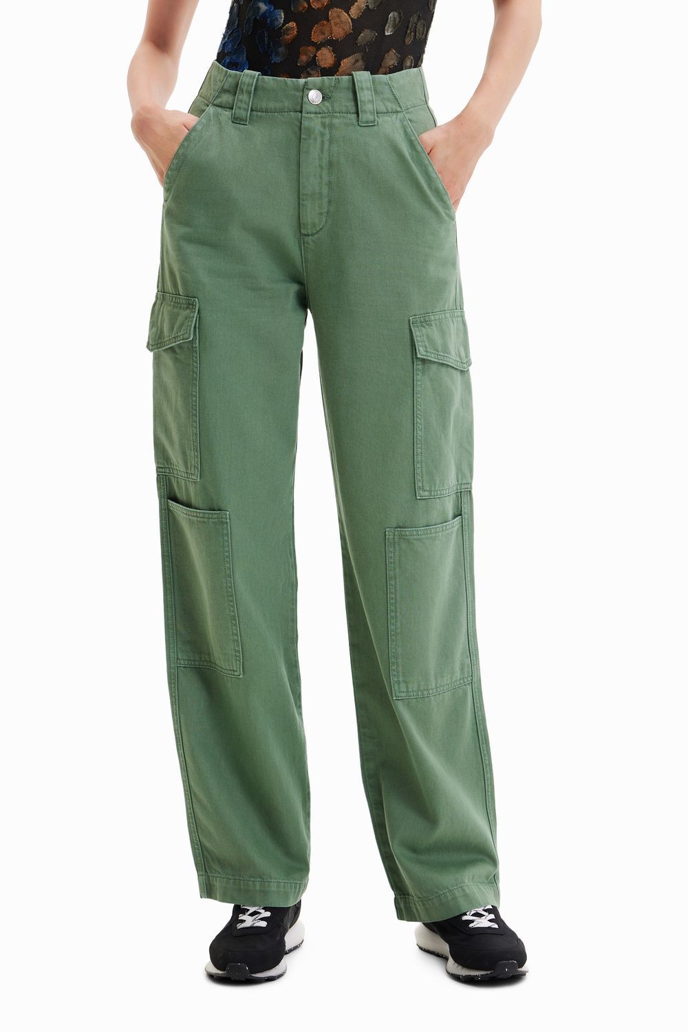 DESIGUAL PANT SEDAL GREEN BOTTLE 36