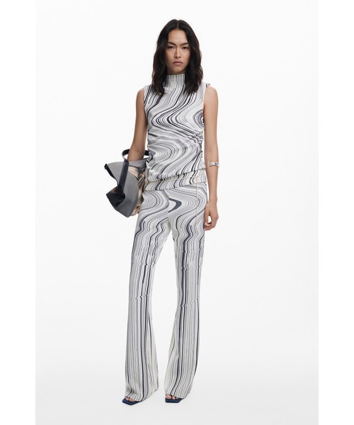 Chiara White Patterened T-Shirt 