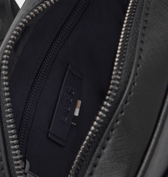Boss Black Zair M Black Fine Grain Leather Crossbody Bag 1024744901 