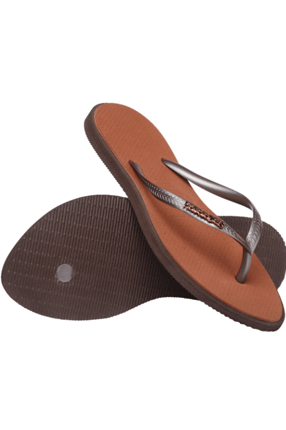 Slim Point Brown Slippers