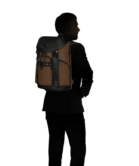 RelyOn Brown Backpack Medium 15.6 Flap