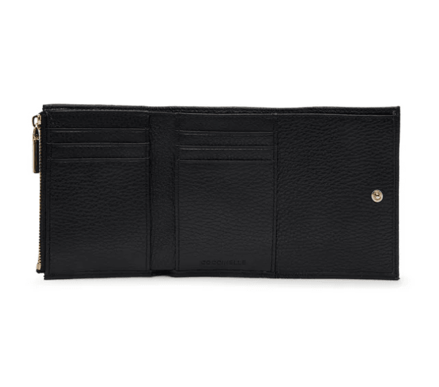Metallic Soft Leather Black Wallet E2MW511F001