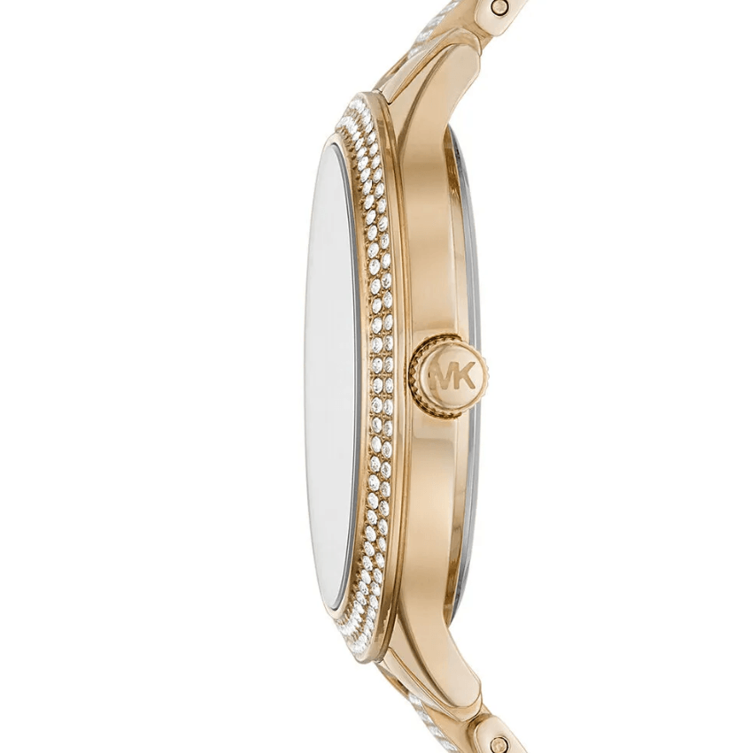 Crystal Gold Tone Stainless Steel Women's Watch MK3632