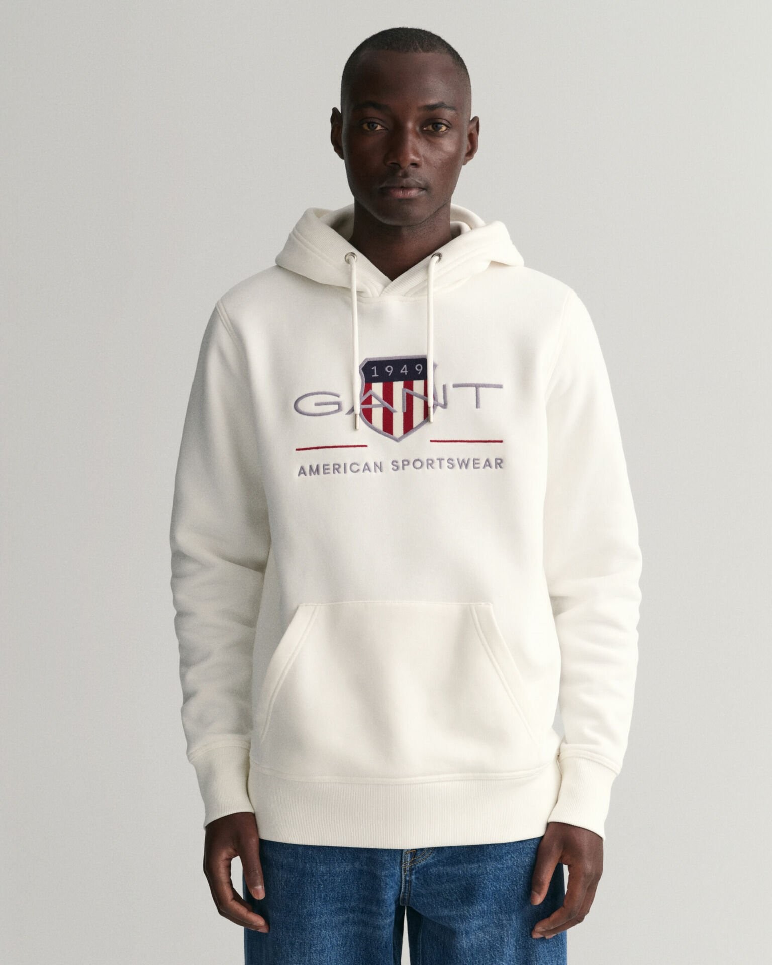 GANT SHIELD HOODIE WHT S